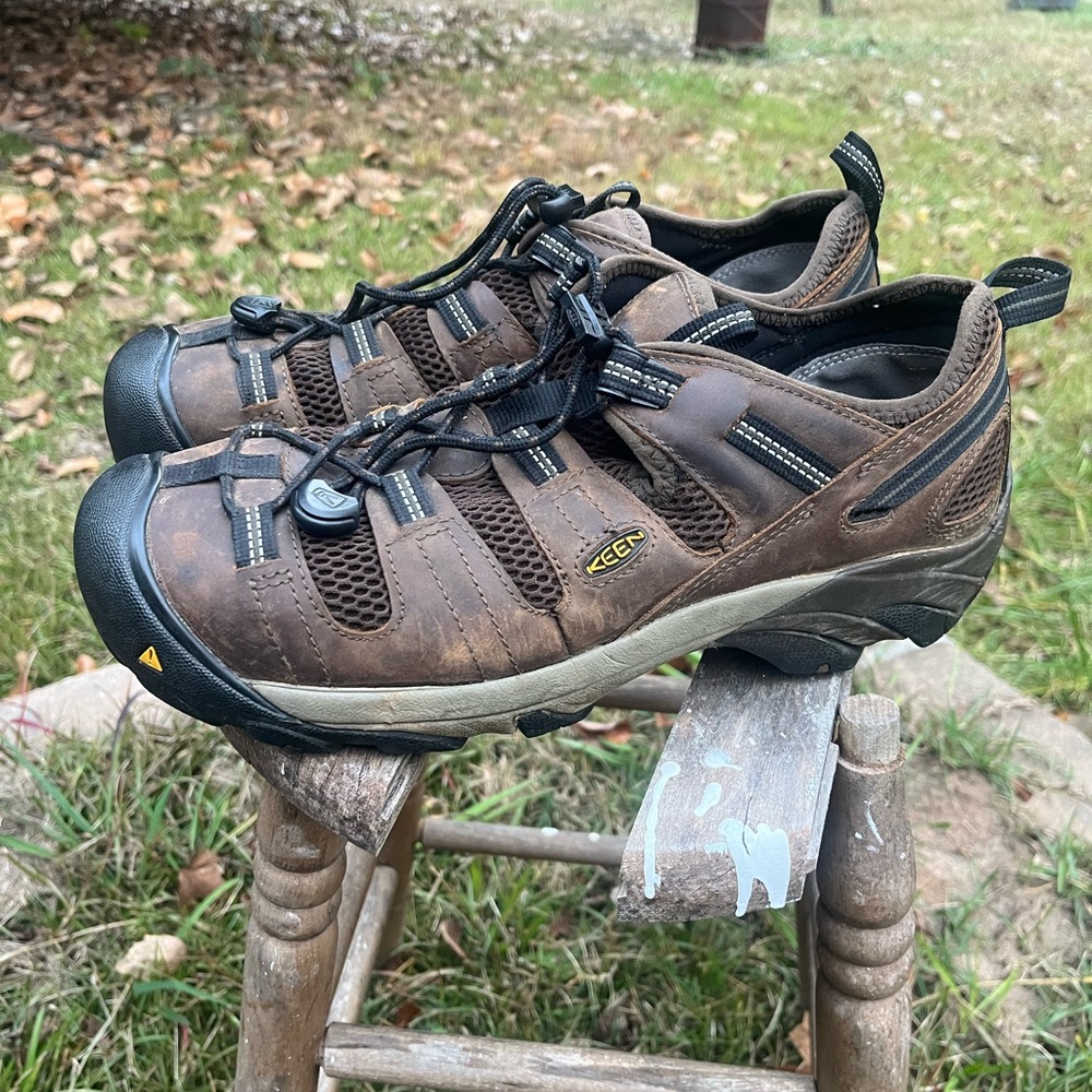 Keen Brown and Black Utility Boots with Rugged Sole
